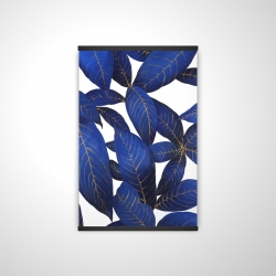 Abstract modern blue leaves