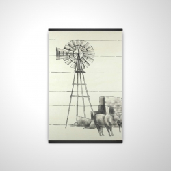 Vintage old texas windmill