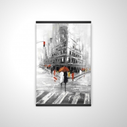 Greyish flatiron building