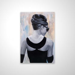 Audrey hepburn de style abstrait vue de dos