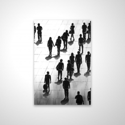 Silhouettes of people on the street