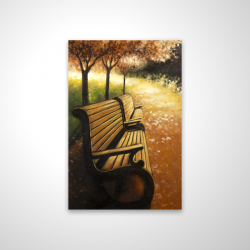 Banc de parc par une journée d'automne