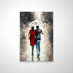 Magnetic 28 x 42 - 3D - Quiet walk in couple in the rain