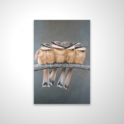 Four birds on a branch