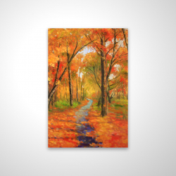 Autumn trail in the forest