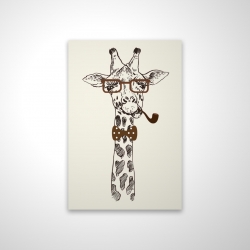 Drôle de girafe avec pipe