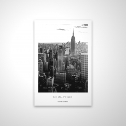 Ville de new york au couché du soleil