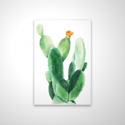 Magnetic 20 x 30 - 3D - Watercolor paddle cactus with flower