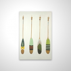 Colorful nautical oars