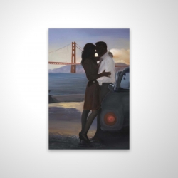 A loving couple in san francisco