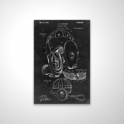 Schéma noir d'un casque de football