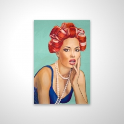 Magnetic 20 x 30 - 3D - Pin up girl with curlers