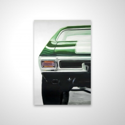 Classic dark green car
