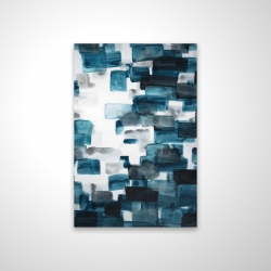 Turquoise and gray shapes