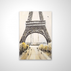 Eiffel tower with flying birds