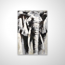 Magnetic 20 x 30 - 3D - Grayscale elephant