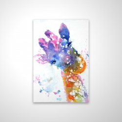 Abstract giraffe with color splash