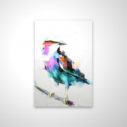 Magnetic 20 x 30 - 3D - Colorful abstract bird on a branch