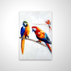 Parrots on a branch