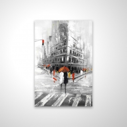 Greyish flatiron building