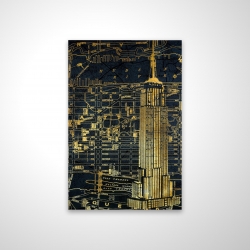 Magnetic 28 x 42 - 3D - Gold city blue print