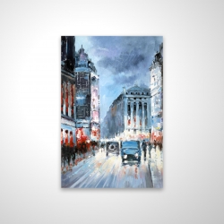 Abstract red and blue city