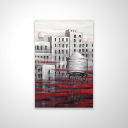 Magnetic 20 x 30 - 3D - Gray city with red clouds