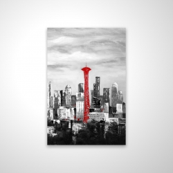 Magnetic 28 x 42 - 3D - Space needle in red
