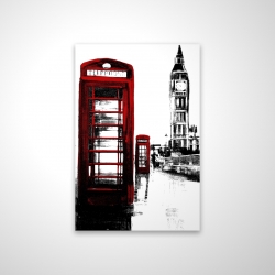 Magnetic 20 x 30 - 3D - Telephone box and big ben of london