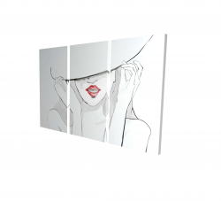 Femme avec grand chapeau