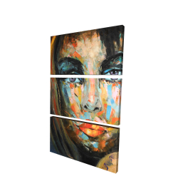 Canvas 40 x 60 - 3D - Colorful woman portrait