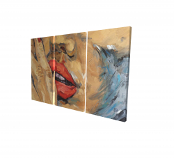 Canvas 24 x 36 - 3D - Shushing lips closeup