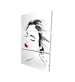 Portrait de dame sereine en noir