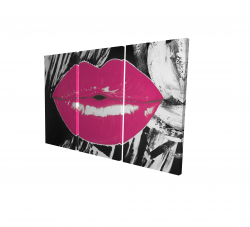 Pink glossy lips