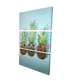 Canvas 40 x 60 - 3D - Summer pineapples