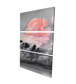 Canvas 24 x 36 - 3D - Pink clouds