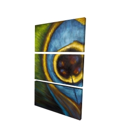 Canvas 40 x 60 - 3D - Peacock feather closeup
