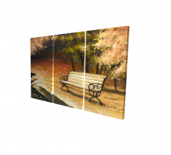 Banc de parc en automne