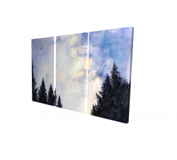 Starry sky in forest