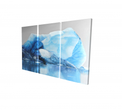 Toile 24 x 36 - 3D - Icebergs d'islande