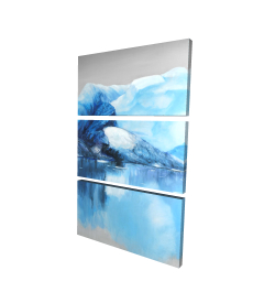 Toile 24 x 36 - 3D - Icebergs d'islande