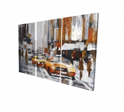 Abstract citystreet with yellow taxis