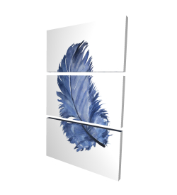 Plume bleue à l'aquarelle