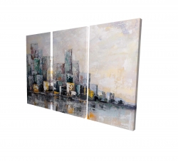 Paysage urbain abstrait le matin