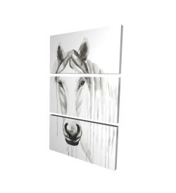 Solitary white horse