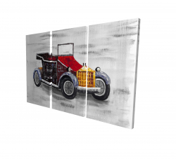 Canvas 24 x 36 - 3D - Vintage car with sunroof