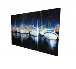 Canvas 40 x 60 - 3D - Evening at the marina