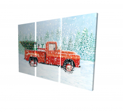 Canvas 40 x 60 - 3D - Christmas tree truck