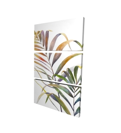 Feuilles de palmiers tropicaux à l'aquarelle