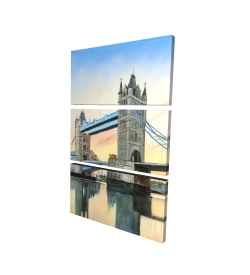 Canvas 40 x 60 - 3D - Sunset on the london bridge